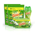 Gain Laundry Bundle: Gain Flings Laundry Detergent Pacs (2x31ct) Gain Dryer Sheets (2x34ct) Gain Fireworks Laundry Scent Booster Beads (12.2 oz)